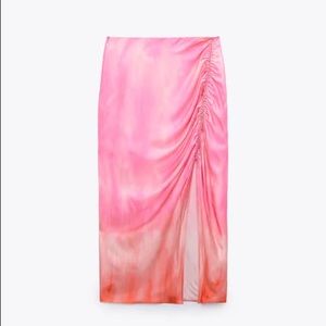 Zara Draped Tie-Dye Skirt